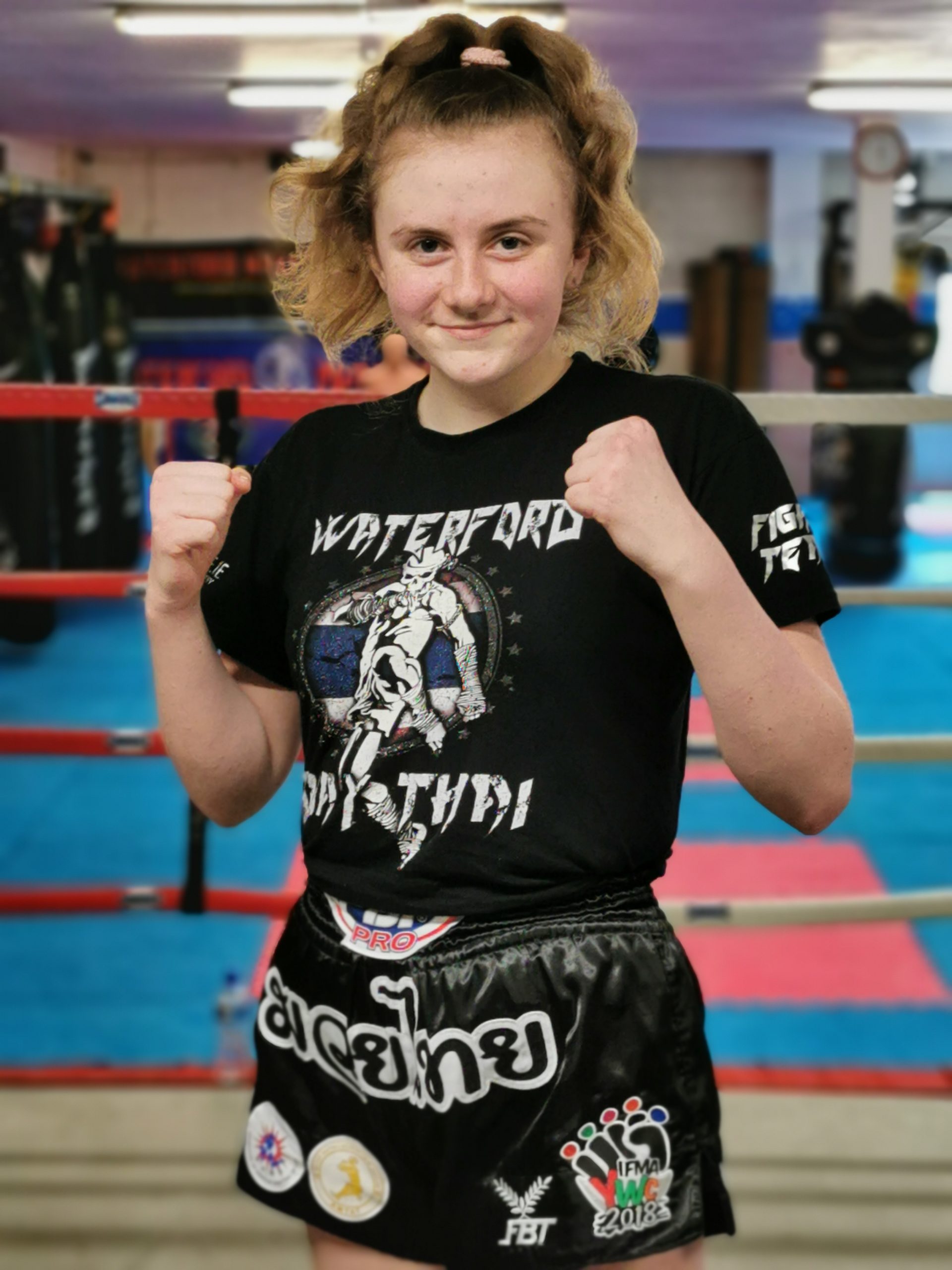 Ava Waterford Muay Thai fighting stance - 2019